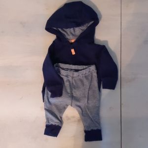 👶3/$12 - two peice set, navy blue and white